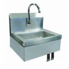 Wall Mount Sink with Double Knee Valve Faucet and Drain